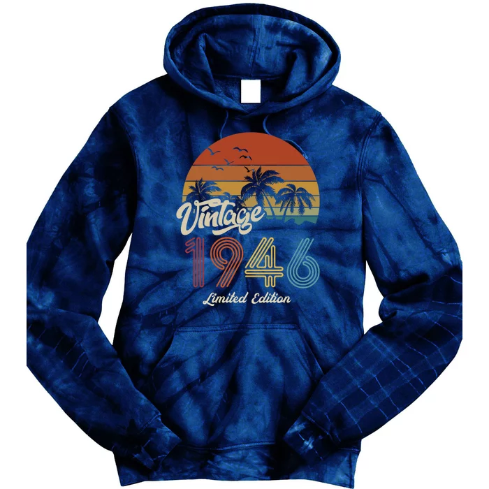 77th Birthday Vintage Limited Edition 1946 Tie Dye Hoodie