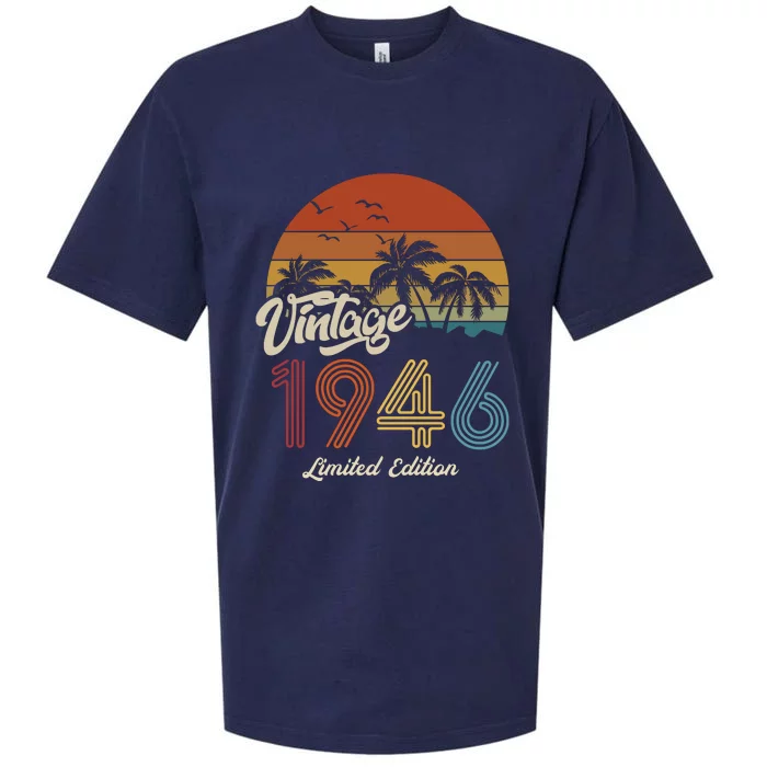 77th Birthday Vintage Limited Edition 1946 Sueded Cloud Jersey T-Shirt