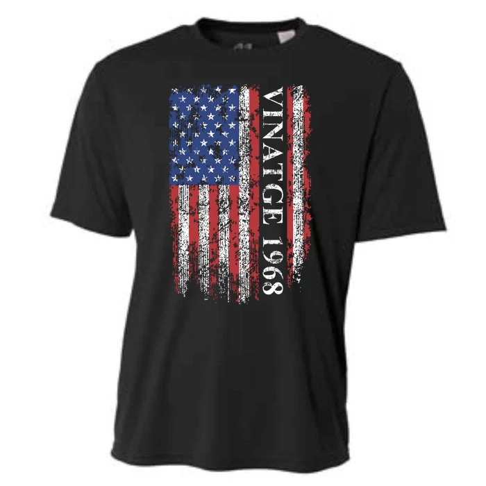 54th Birthday Vintage American Flag 1968 Cooling Performance Crew T-Shirt