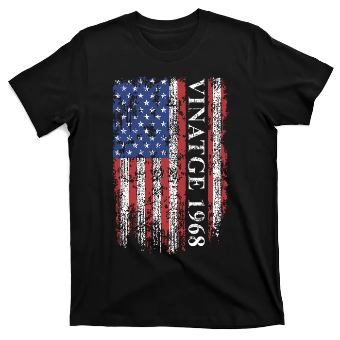 54th Birthday Vintage American Flag 1968 T-Shirt