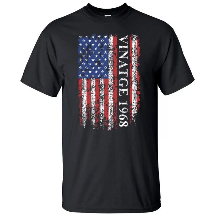 54th Birthday Vintage American Flag 1968 Tall T-Shirt