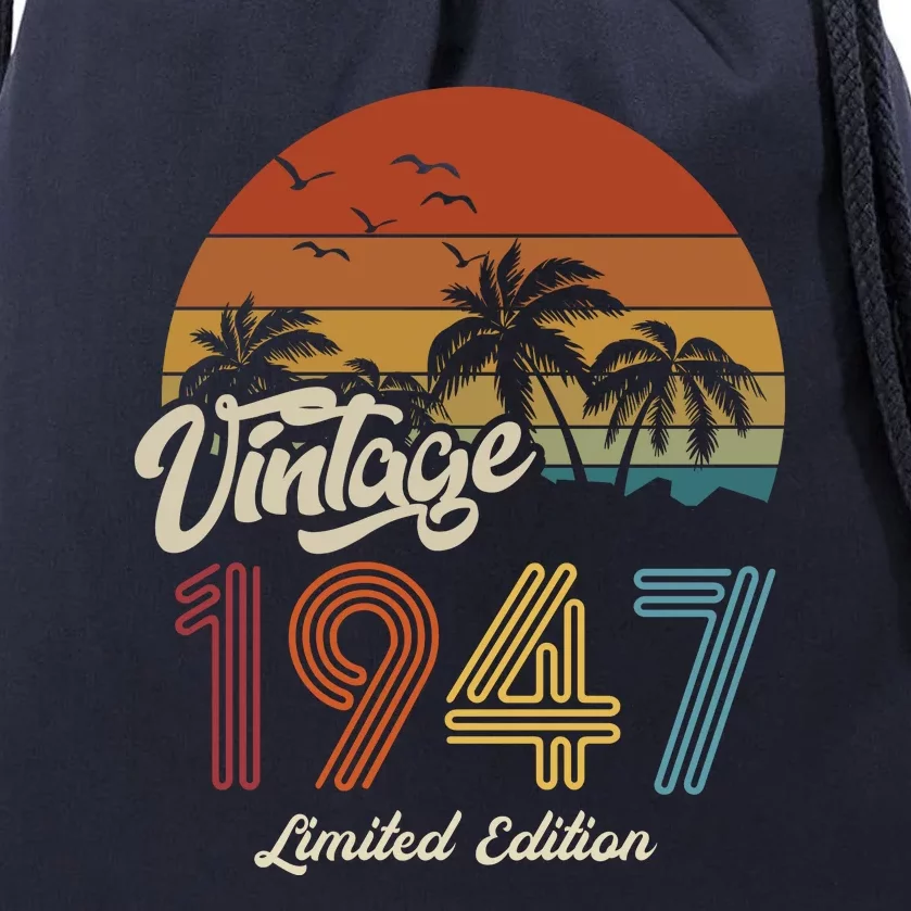 76th Birthday Vintage Limited Edition 1947 Drawstring Bag