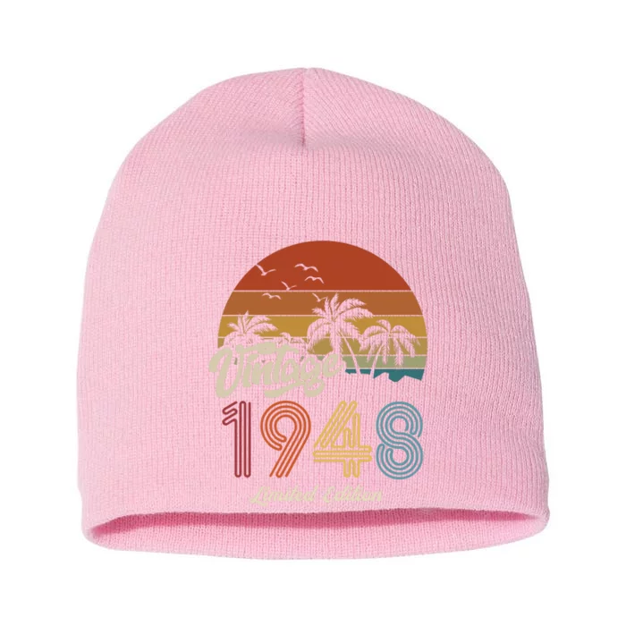 75th Birthday Vintage Limited Edition 1948 Short Acrylic Beanie