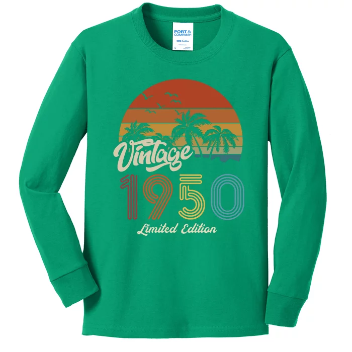 73rd Birthday Vintage Limited Edition 1950 Kids Long Sleeve Shirt