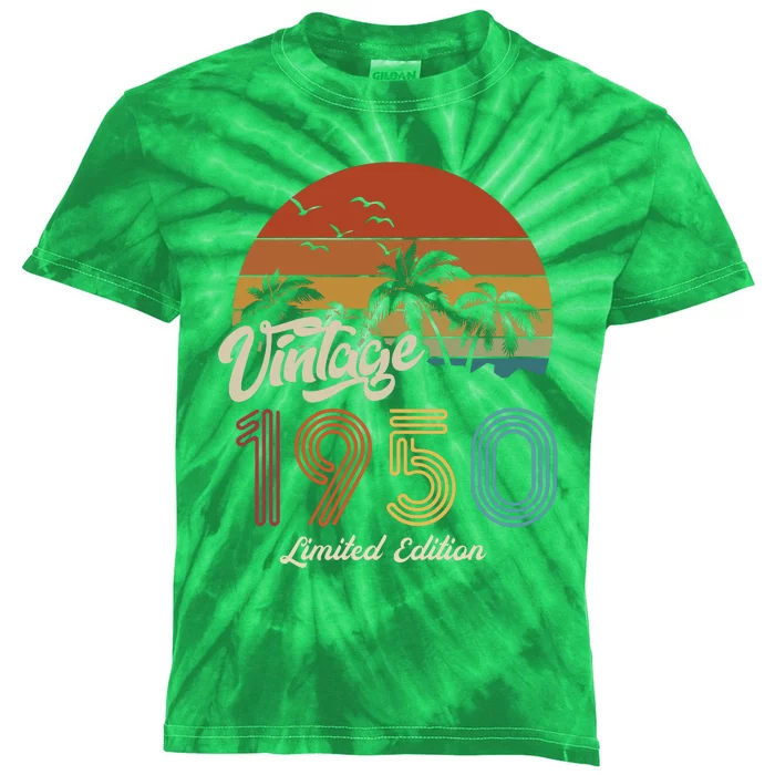 73rd Birthday Vintage Limited Edition 1950 Kids Tie-Dye T-Shirt