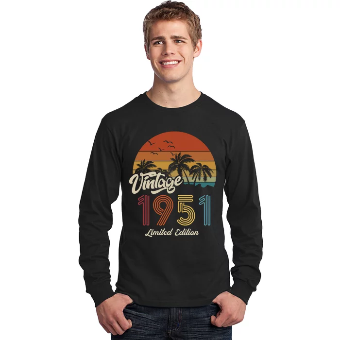 72nd Birthday Vintage Limited Edition 1951 Long Sleeve Shirt