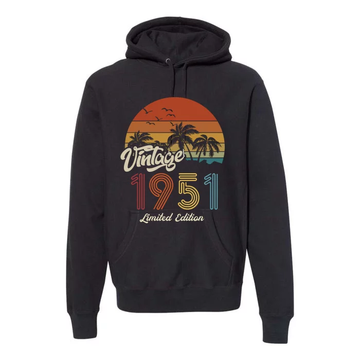 72nd Birthday Vintage Limited Edition 1951 Premium Hoodie