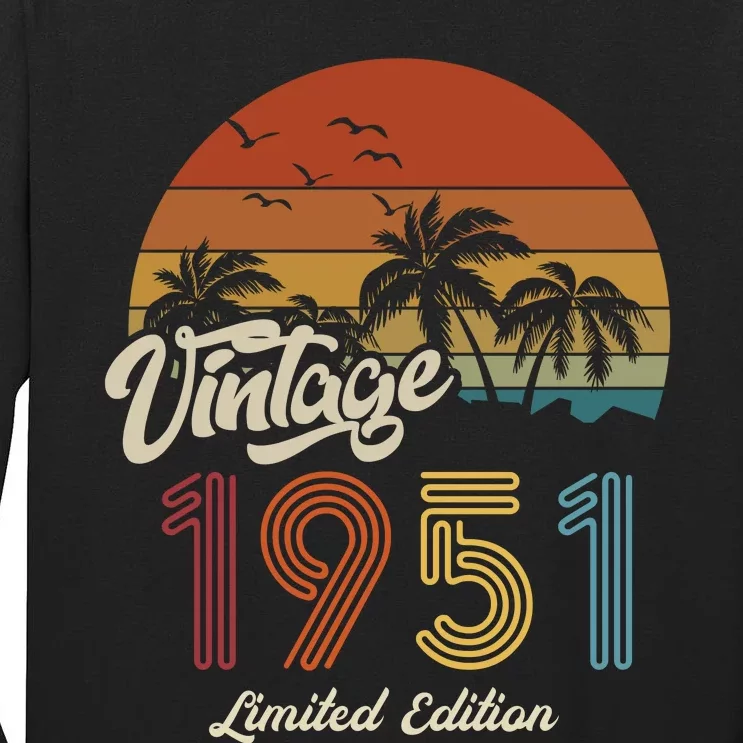 72nd Birthday Vintage Limited Edition 1951 Tall Long Sleeve T-Shirt