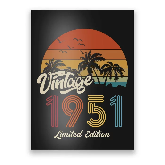 72nd Birthday Vintage Limited Edition 1951 Poster