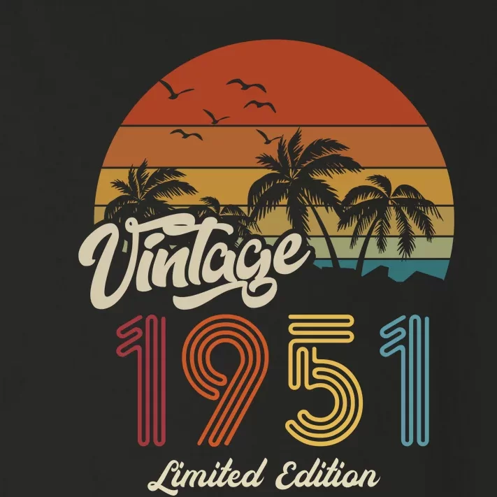 72nd Birthday Vintage Limited Edition 1951 Toddler Long Sleeve Shirt