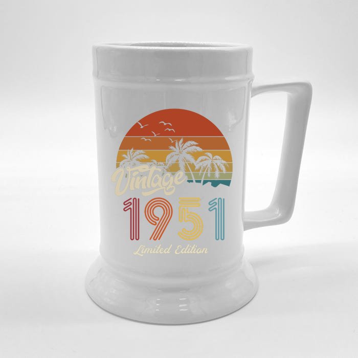 72nd Birthday Vintage Limited Edition 1951 Front & Back Beer Stein