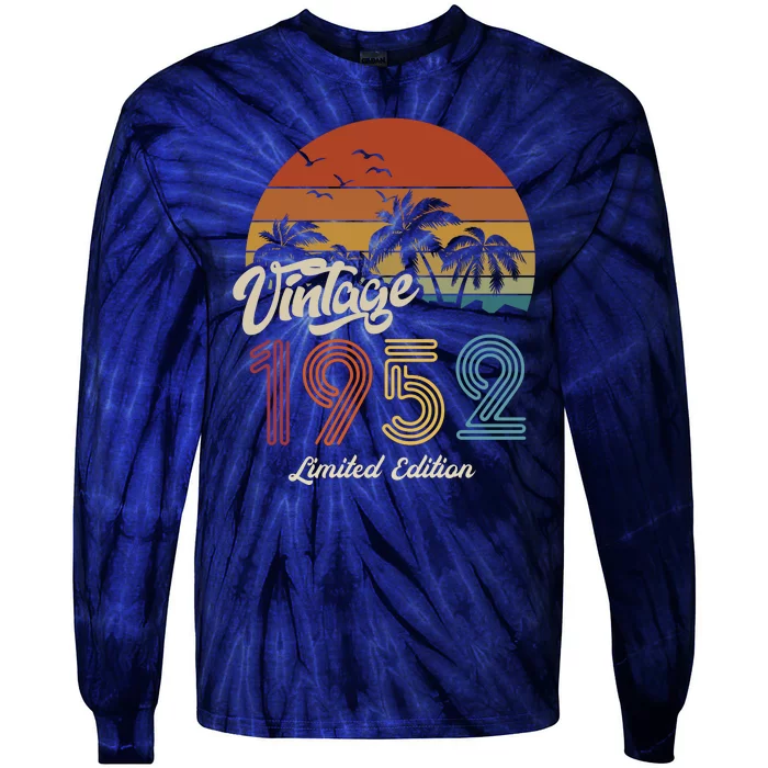 71st Birthday Vintage Limited Edition 1952 Tie-Dye Long Sleeve Shirt