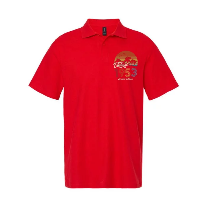 70th Birthday Vintage Limited Edition 1953 Softstyle Adult Sport Polo