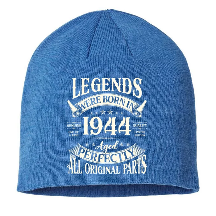 79th Birthday Vintage Tee For Legends Born 1944 79 Year Old Great Gift 8 1/2in Sustainable Knit Beanie