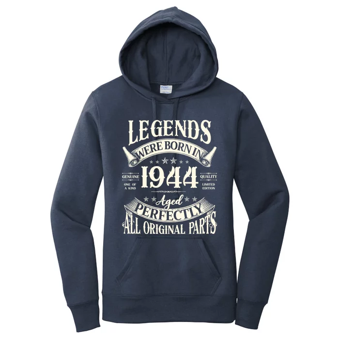 79th Birthday Vintage Tee For Legends Born 1944 79 Year Old Great Gift Women's Pullover Hoodie