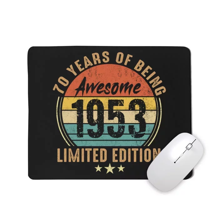 70th Birthday Vintage Limited Edition 1953 Mousepad