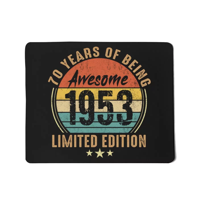 70th Birthday Vintage Limited Edition 1953 Mousepad