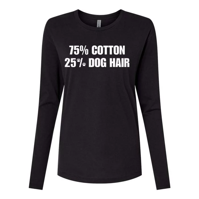 75 Cotton 25 Percent Dog Hair Womens Cotton Relaxed Long Sleeve T-Shirt