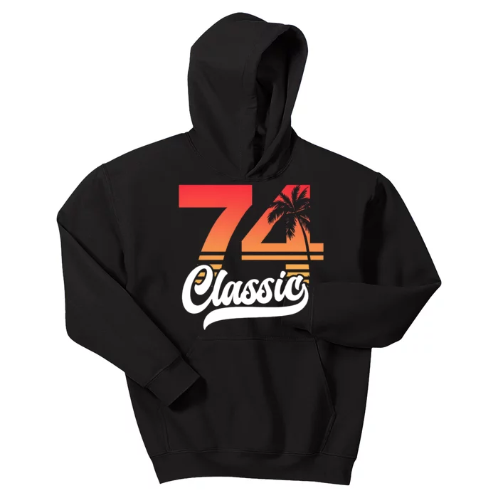 74 Classic 50th Birthday Vintage 1974 Kids Hoodie