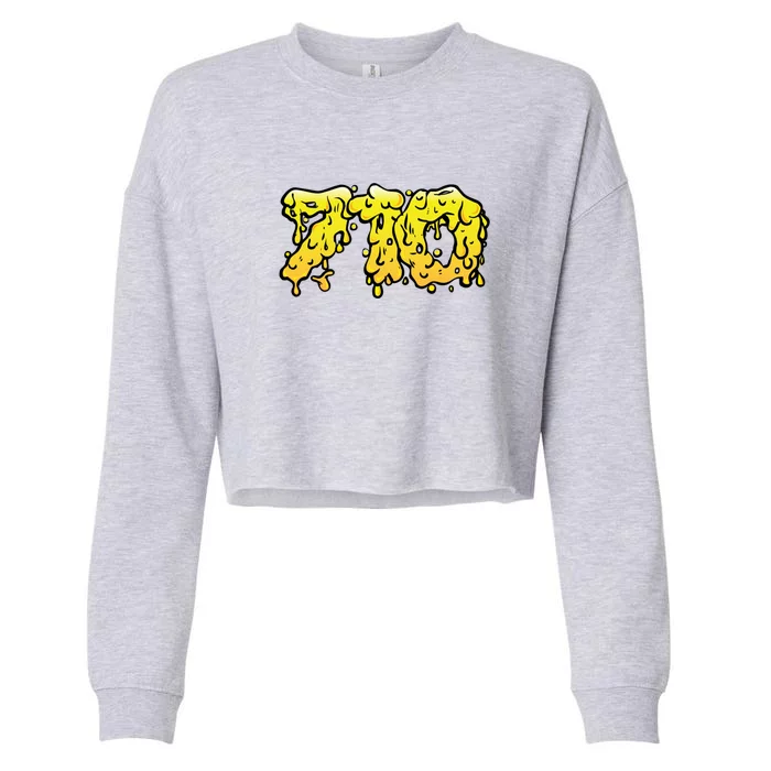 710 Concentrates Dab Art Cropped Pullover Crew