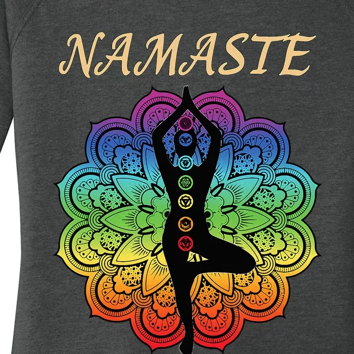 7 Chakra Namaste Reiki Kundalini Yoga Women's Perfect Tri Tunic Long Sleeve Shirt