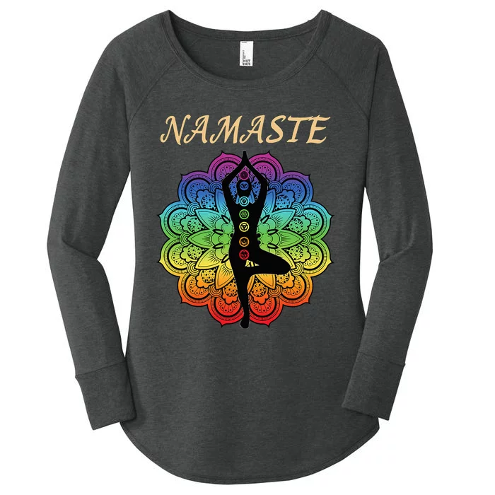 7 Chakra Namaste Reiki Kundalini Yoga Women's Perfect Tri Tunic Long Sleeve Shirt