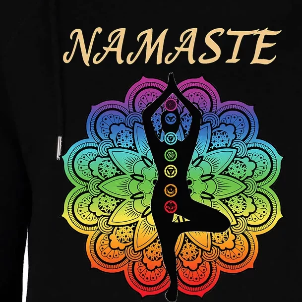 7 Chakra Namaste Reiki Kundalini Yoga Womens Funnel Neck Pullover Hood