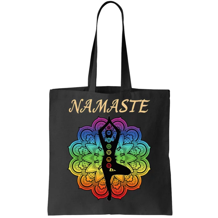 7 Chakra Namaste Reiki Kundalini Yoga Tote Bag