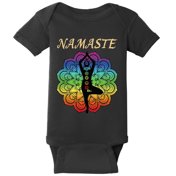 7 Chakra Namaste Reiki Kundalini Yoga Baby Bodysuit