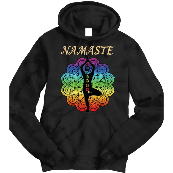 7 Chakra Namaste Reiki Kundalini Yoga Tie Dye Hoodie