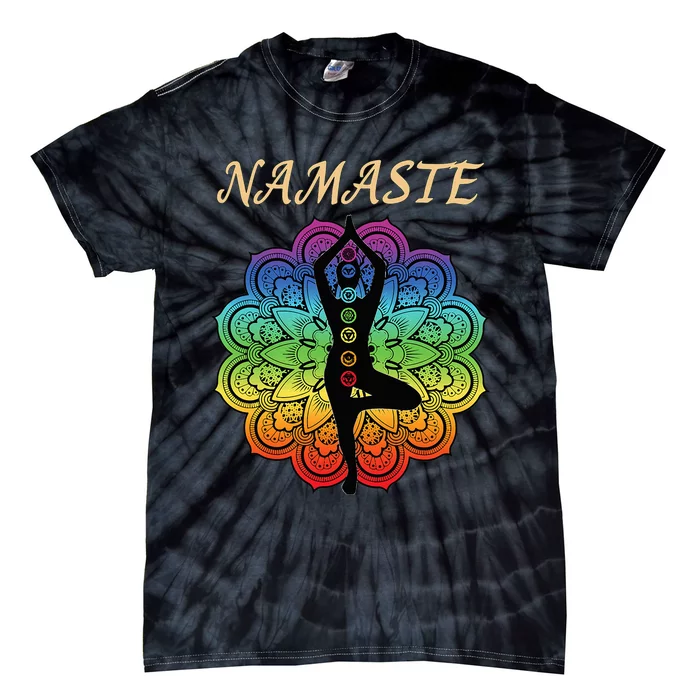 7 Chakra Namaste Reiki Kundalini Yoga Tie-Dye T-Shirt