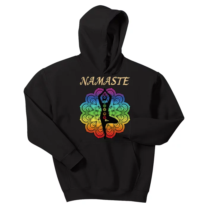 7 Chakra Namaste Reiki Kundalini Yoga Kids Hoodie