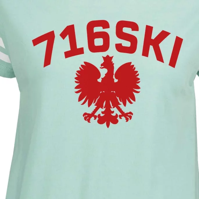 716SKI Dyngus Day Buffalo NY Polish Eagle Enza Ladies Jersey Football T-Shirt