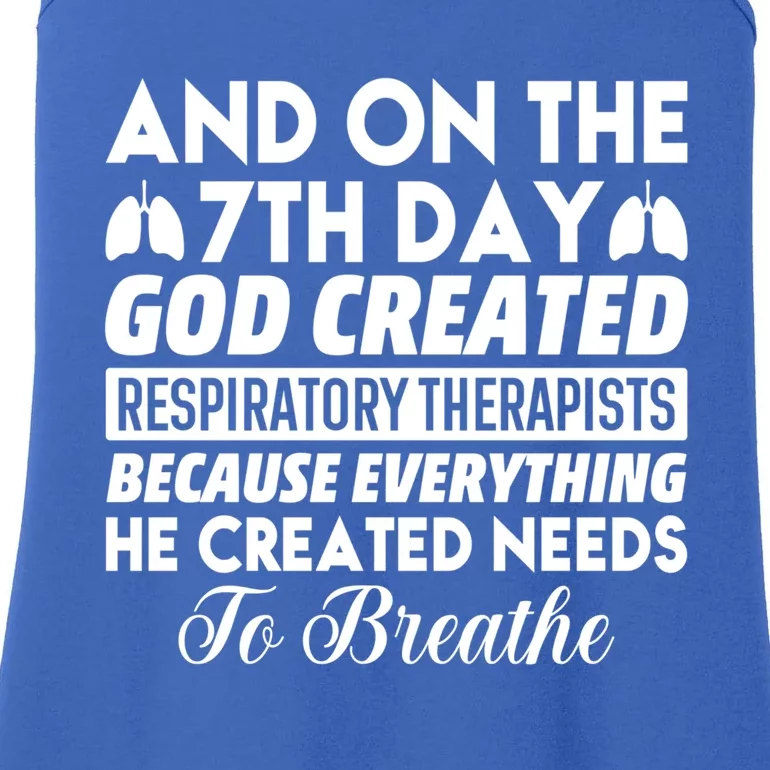 7th Day God Created Respiratory Therapists Gift Ladies Essential Tank