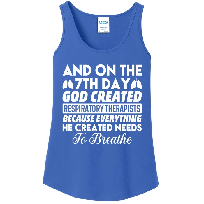 7th Day God Created Respiratory Therapists Gift Ladies Essential Tank