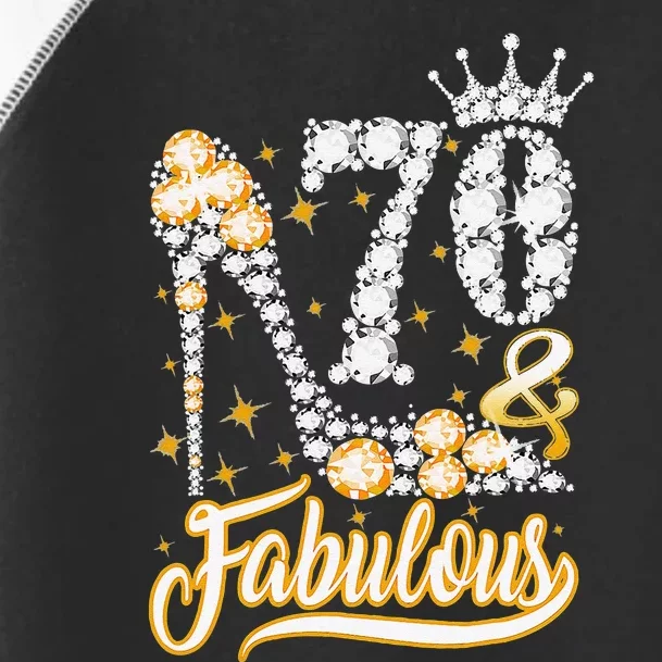 70 & Fabulous 70 Years Old 70th Birthday Diamond Crown Shoes Toddler Fine Jersey T-Shirt