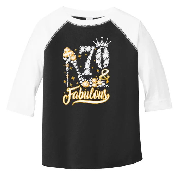 70 & Fabulous 70 Years Old 70th Birthday Diamond Crown Shoes Toddler Fine Jersey T-Shirt