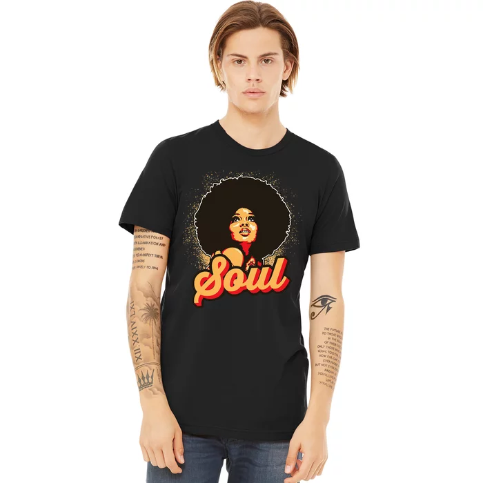 70s Funk Afro Women Soul Retro Vintage Style Graphic Premium T-Shirt