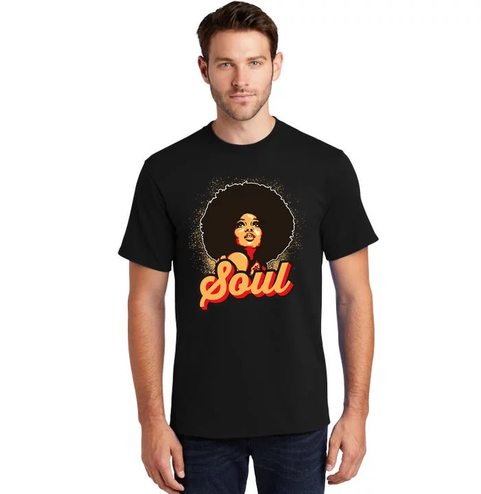 70s Funk Afro Women Soul Retro Tall T-Shirt