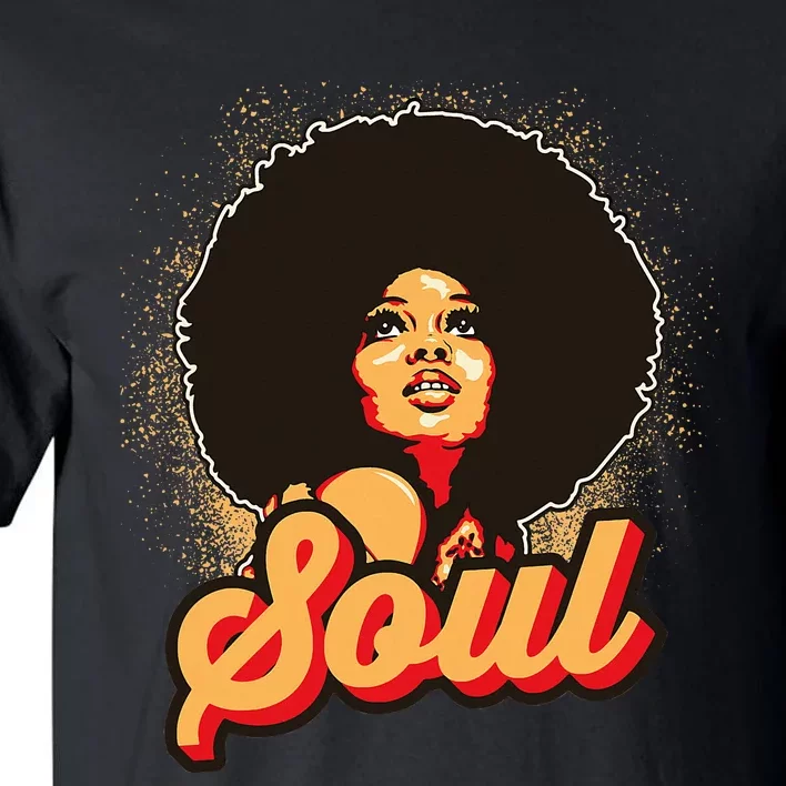 70s Funk Afro Women Soul Retro Tall T-Shirt