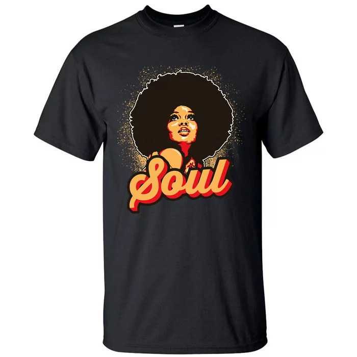 70s Funk Afro Women Soul Retro Tall T-Shirt