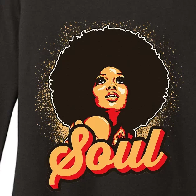 70s Funk Afro Women Soul Retro Womens CVC Long Sleeve Shirt