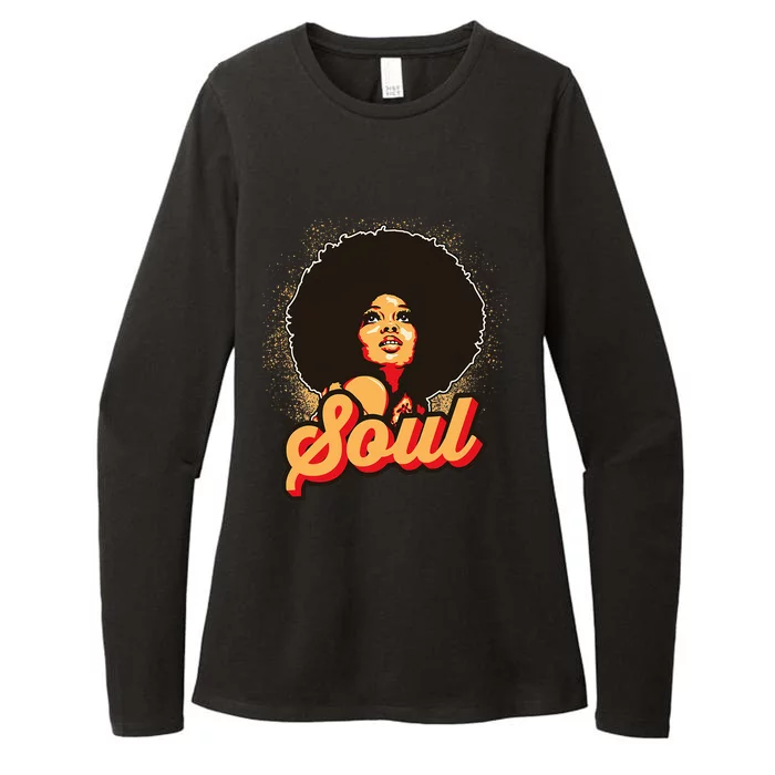 70s Funk Afro Women Soul Retro Womens CVC Long Sleeve Shirt