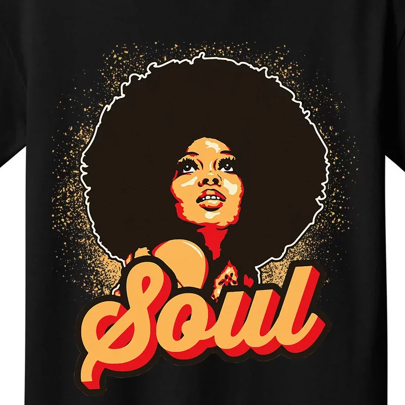 70s Funk Afro Women Soul Retro Kids T-Shirt