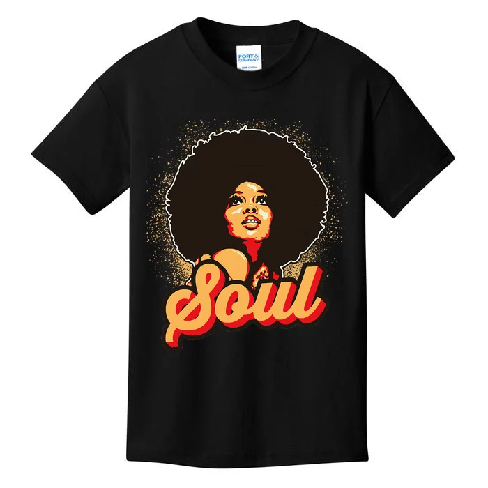 70s Funk Afro Women Soul Retro Kids T-Shirt