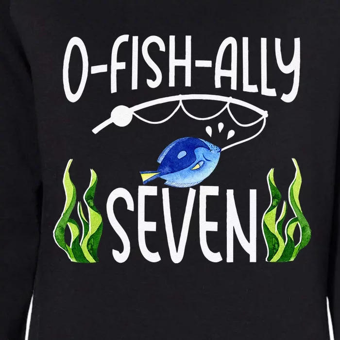 7th Fish Themed Birthday Funny Pun Womens California Wash Sweatshirt