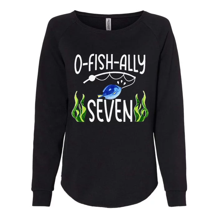 7th Fish Themed Birthday Funny Pun Womens California Wash Sweatshirt