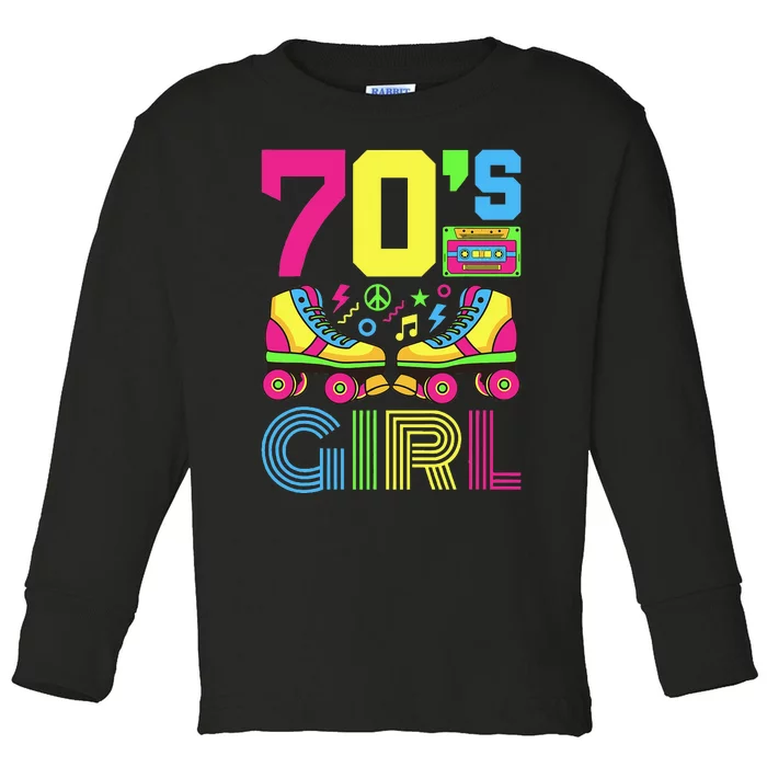 70s Girl 1970s Fashion Theme Party Outfit Seventies Costume Toddler Long Sleeve Shirt