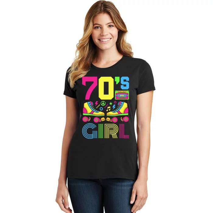 70s Girl 1970s Fashion Theme Party Outfit Seventies Costume Women's T-Shirt