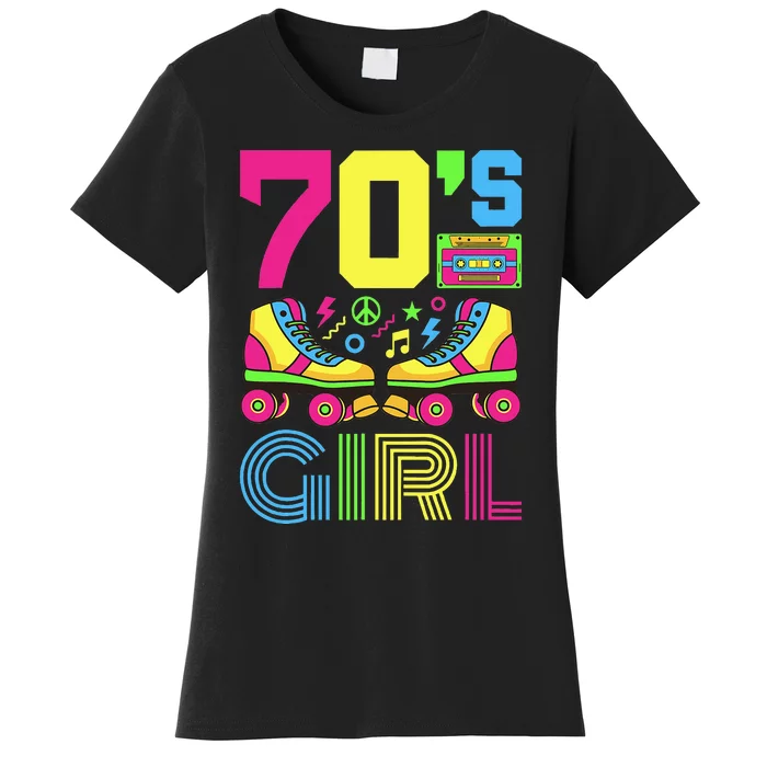 70s Girl 1970s Fashion Theme Party Outfit Seventies Costume Women's T-Shirt